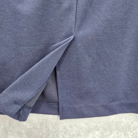 Leslie Fay Blue Knee Length Slit Stretch Executive Skirt Plus 14 - Picture 6 of 6